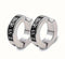 316L Surgical Steel Roman Numerals Clip-On Non-piercing Men Women Hoop Earrings